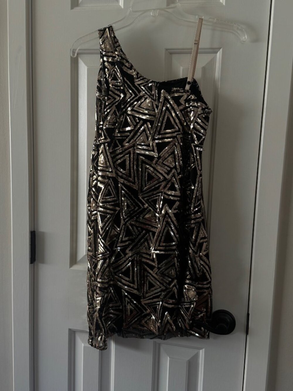 Weismann Black and Gold One Sleeve Dance Costume Size MA Medium Adult